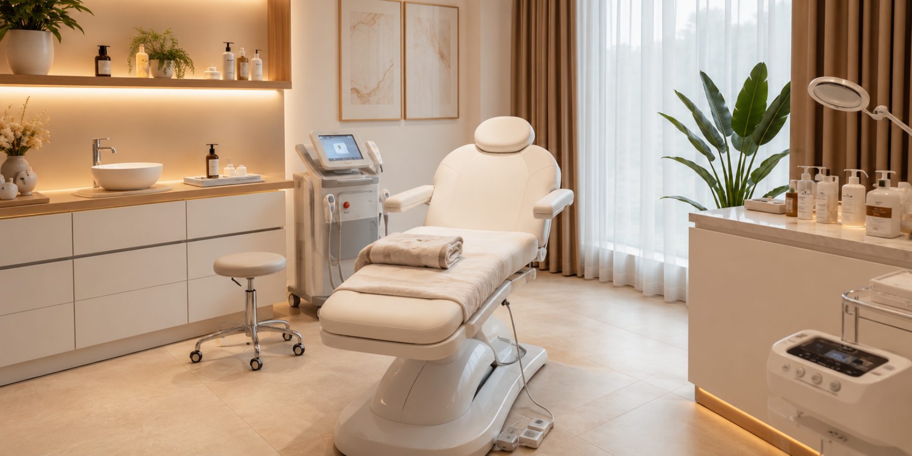 Uzm. Dr. Ahu Çiler Turgut kliniğinde estetik uygulama odası